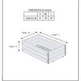 Set of 2 - Solid Wood Rolling Storage Drawers for Under Bed - Made in USA