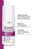 Dermoskin Anti-Aging Active Serum 15ml - Hydrating, Anti-Wrinkle, Brightening Serum with Hyaluronic Acid, Vitamin C, and Peptides