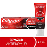 Colgate Optic White Charcoal Whitening Toothpaste: Remove Stains, Enamel Safe, Fresh Breath - For a Brighter, Whiter Smile.
