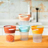 Babyjem Spill-Proof Snack Container for Kids - Antibacterial Fabric Cover, Easy to Use, Ideal for Travel and Daily Use