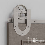 Wagon Wheel Horseshoe Heavy Duty Sliding Barn Door Hardware Kit