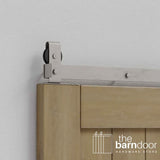 Modern J Top Mount Bifold Barn Door Hardware Kit | 8 Door Biparting