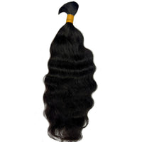 Raw Indian Curly Bulk 100% Human Braiding Hair