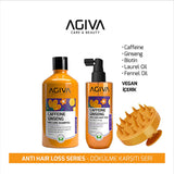 Agiva Caffeine Ginseng Hair Care Set: Anti Hair Loss Shampoo & Tonic - Stimulate Hair Growth, Strengthen Follicles, Shampoo for Thinning Hair