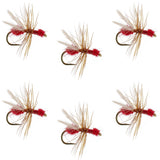 Red Fur Flying Ant Terrestrial Trout Dry Fly - 6 Flies Hook Size 14