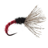 Red Zebra Sakasa Kebari - 6 Tenkara Flies - Size 16