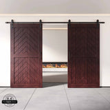 Fishbone Double Barn Door Kit | Black Hardware