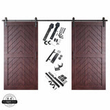 Fishbone Double Barn Door Kit | Black Hardware