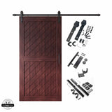 Slanted Single Barn Door Kit | Black Hardware