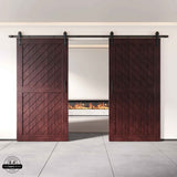 Slanted Double Barn Door Kit | Black Hardware