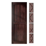 Classic Double Bypass 2 Door Barn Door Kit | Black Hardware