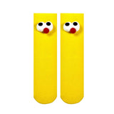 Carnaval Socks Yellow Googly Eye Athletic Socks 1 Pair