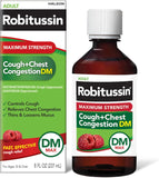 Robitussin Adult Cough + Chest Congestion DM, Maximum Strength, Rasberry Flavor