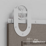 Wagon Wheel Horseshoe Heavy Duty Sliding Barn Door Hardware Kit