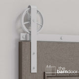 Wagon Wheel Heavy Duty Sliding Barn Door Hardware Kit