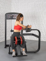Elite Selectorized Rotary Torso - Muscle D Fitness - Commercial - Adjustable Seat - Pin Selectorized Stack - Oblique Trainer