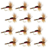 Royal Humpy Classic Hair Wing Dry Fly - 12 Flies Hook Size 14