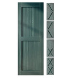 Classic Single Bypass 2 Door Barn Door Kit | Black Hardware