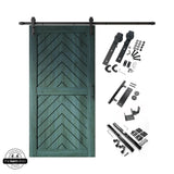 Fishbone Single Barn Door Kit | Black Hardware