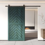 Pine Wood Fishbone Modern DIY Barn Door