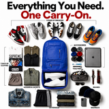 Royal Blue Leather Carryon Bag (XL Design) *Holds Size 17