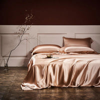 Royalis Rose Gold Luxury Pure Mulberry Silk Bedding Set | 3CARATS
