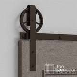 Wagon Wheel Heavy Duty Sliding Barn Door Hardware Kit