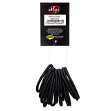 Eklips Black Elastic Hair Ties for Secure Hold 15-Pack