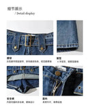 WOMENGAGA Korean Style Spicy Girl Denim Half Body Short Skirt Female Slim Tight Ultra Short A-line Slim Hip Skorts Fashion 3POJ