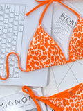 Zebra Print Halter micro Bikini 2025 women Bandeau String Swimsuit Female swimwear Neon Shiny bikini set Leopard Bathing Suit