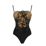 Push Up Swimsuit with Cover Up for Women Sexy Swimwear Printed Swim Suits Female Bikinis Sliming Bodysuit Fashion Beachwear