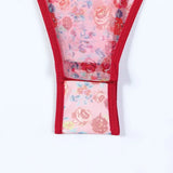 Toucheart Sexy Women Lace Backless Interesting  Babydoll Bodysuit Wrap Dress High Waisted Printing Bow Knot  Babydoll Bodysuit