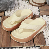 2025 Women Indoor Beach Flip Flops Summer Platform Shoes Soft EVA Girls Home Street Slippers Thick Sole Female Fashion Sandals