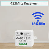 86 Wireless Light Wall Switch RF 433Mhz Remote Control Mini Relay Receiver Smart Lighting Switch For Lamp LED 10A 110V 220V 1pc