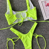 2026 High Cut Micro Thong Bikini Female Thong Bikinis Swimsuit Women Swimwear Two-pieces Bikini Set Brazilian Bathing Suit Swim