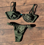 Bandeau Bikini Push Up Women Swimsuits 2024 Sexy Female Swimwear Brazilian Bikini Set Thong Biquini Swim Suits Solid Beachwear