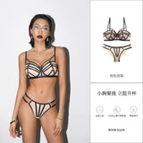 Sexy Pure Desire Bralette Set for Small Chest Push Up Wireless Bra Women Summer New Hot Style Sheer Shoulder Strap Lingerie Set