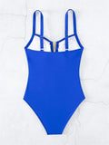 Sexy V Neck One Piece Swimsuit 2025 Mujer Women Black Hollow Out Pleate Tummy Control Swimwear Beach Bathing Suit Slim Monokini