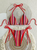 XS - L Mesh Knitted Rope Halter Brazilian Bikini Women Swimwear Female Swimsuit Two-pieces Bikini Set High Cut Bathing Suit Swim