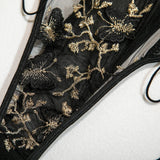 Bikini Fashion Sexy Butterfly Embroidery Slim-Fit Sexy All-Match Jumpsuit for Women