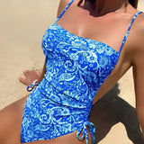 2026 Floral String One Piece Swimsuit Backless Sexy Swimwear Women Bathing Suit Female Swimming Summer Beachwear Bodysuit