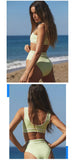 2026 Sexy Sports Bikini Women Push Up Swimwear Swimsuit High Waist Patchwork Solid Bikinis Set Bathing Suit Beach Bikini Female
