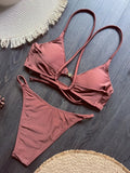 2026 Miyouj Push Up Bikinis New Two Piece Suit Bathsuit Sexy Bikini Sets Hollow Out Swimsuit String Bathwear Low Waist Swimwear