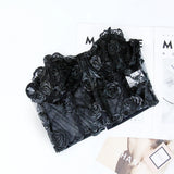 Phantasy Sexy Lace See through Crop Top Women Fashion Floral Embroidery Black Tank Top Night club Dress up 2026 Summer Outfit