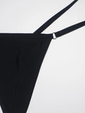 Women's Sexy Backless Triangle Bikini Set 2-Piece Strap Micro Swimsuit with Bottom for Summer Pool Parties And Beach Vacations
