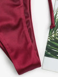 2025 Metallic Satin High Cut Brazilian Bikini Women Swimwear Female Swimsuit Two-pieces Bikini Set Bathing Suit Swim Beach Wear