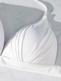 XS - XL Sexy 2025 Push Up Bra Cup Halter Bikini Top Female Swimsuit Women Swimwear Bather Bathing Suit Swim Solid Beach wear Top
