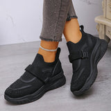 Shiny Crystal White Platform Sneakers Women Comfort Knitted Breathable Walking Shoes Woman Casual Non-Slip Sport Shoes Ladies