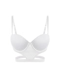 stylish sexy bra T-shirt underton beautiful back half cup smooth and exposed waist slim waist big exposed back push up bra