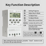 TNCE 30A Timer 220V, time control switch module, set to seconds, 32 groups of timer on and off light, for water pump timer